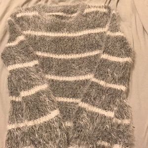 Striped eyelash sweater